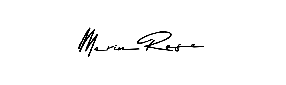 How to make Merin Rose signature? Asem Kandis PERSONAL USE is a professional autograph style. Create handwritten signature for Merin Rose name. Merin Rose signature style 9 images and pictures png
