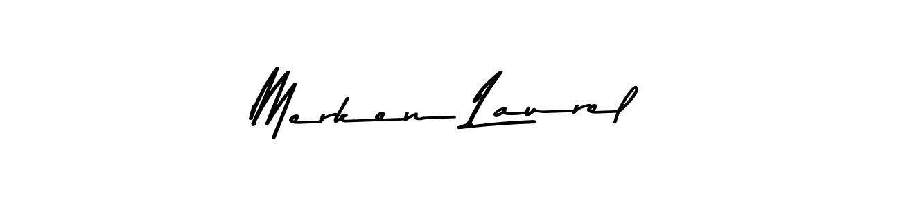 Make a short Merken Laurel signature style. Manage your documents anywhere anytime using Asem Kandis PERSONAL USE. Create and add eSignatures, submit forms, share and send files easily. Merken Laurel signature style 9 images and pictures png