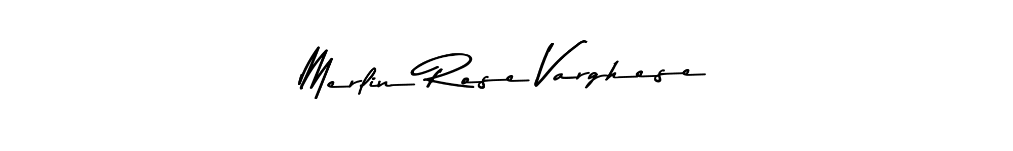 Create a beautiful signature design for name Merlin Rose Varghese. With this signature (Asem Kandis PERSONAL USE) fonts, you can make a handwritten signature for free. Merlin Rose Varghese signature style 9 images and pictures png