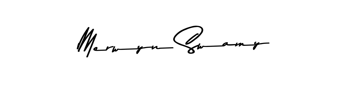 Make a beautiful signature design for name Merwyn Swamy. With this signature (Asem Kandis PERSONAL USE) style, you can create a handwritten signature for free. Merwyn Swamy signature style 9 images and pictures png
