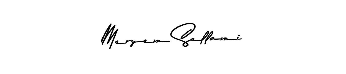 You should practise on your own different ways (Asem Kandis PERSONAL USE) to write your name (Meryem Sellami) in signature. don't let someone else do it for you. Meryem Sellami signature style 9 images and pictures png