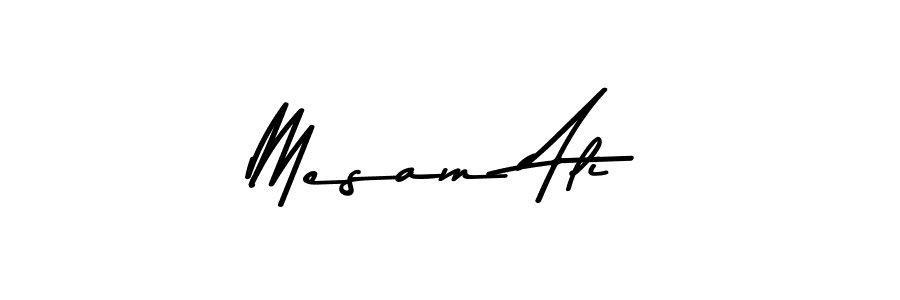 Design your own signature with our free online signature maker. With this signature software, you can create a handwritten (Asem Kandis PERSONAL USE) signature for name Mesam Ali. Mesam Ali signature style 9 images and pictures png