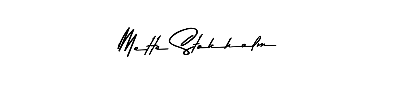 Similarly Asem Kandis PERSONAL USE is the best handwritten signature design. Signature creator online .You can use it as an online autograph creator for name Mette Stokholm. Mette Stokholm signature style 9 images and pictures png