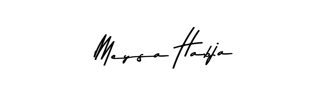 How to make Meysa Habja signature? Asem Kandis PERSONAL USE is a professional autograph style. Create handwritten signature for Meysa Habja name. Meysa Habja signature style 9 images and pictures png