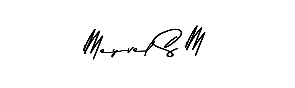 Design your own signature with our free online signature maker. With this signature software, you can create a handwritten (Asem Kandis PERSONAL USE) signature for name Meyvel S M. Meyvel S M signature style 9 images and pictures png
