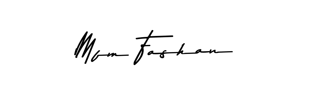 How to make Mfm Fashan name signature. Use Asem Kandis PERSONAL USE style for creating short signs online. This is the latest handwritten sign. Mfm Fashan signature style 9 images and pictures png