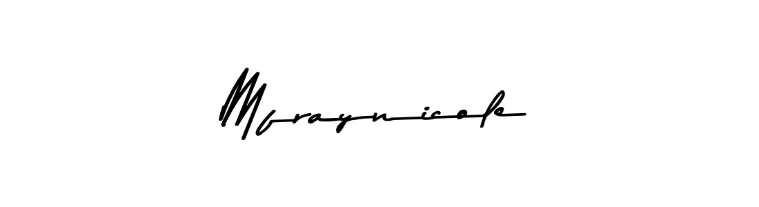 Create a beautiful signature design for name Mfraynicole. With this signature (Asem Kandis PERSONAL USE) fonts, you can make a handwritten signature for free. Mfraynicole signature style 9 images and pictures png