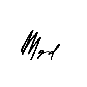 Create a beautiful signature design for name Mgd. With this signature (Asem Kandis PERSONAL USE) fonts, you can make a handwritten signature for free. Mgd signature style 9 images and pictures png