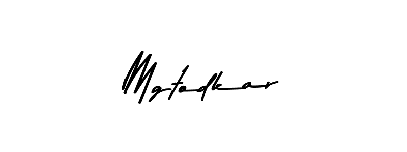 Create a beautiful signature design for name Mgtodkar. With this signature (Asem Kandis PERSONAL USE) fonts, you can make a handwritten signature for free. Mgtodkar signature style 9 images and pictures png