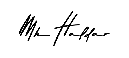 The Asem Kandis PERSONAL USE font gives name Mh Haldar a signature that looks effortless yet distinguished. Download high-res PNG instantly. Mh Haldar signature style 9 images and pictures png