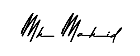 Enhance your business communications with Mh Mahid signature in Asem Kandis PERSONAL USE lettering. Clean, modern, and universally compatible. Mh Mahid signature style 9 images and pictures png