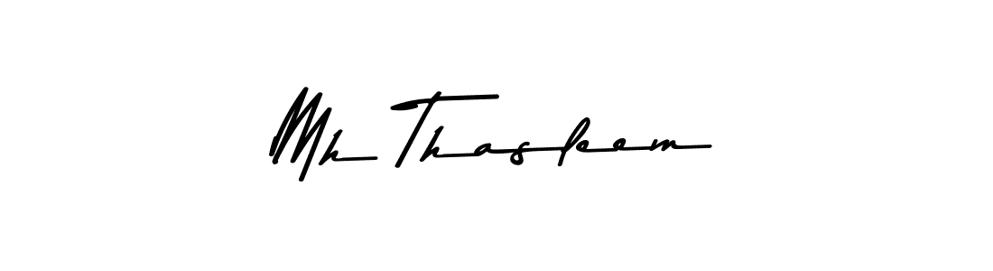 Mh Thasleem stylish signature style. Best Handwritten Sign (Asem Kandis PERSONAL USE) for my name. Handwritten Signature Collection Ideas for my name Mh Thasleem. Mh Thasleem signature style 9 images and pictures png