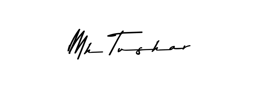 Create a beautiful signature design for name Mh Tushar. With this signature (Asem Kandis PERSONAL USE) fonts, you can make a handwritten signature for free. Mh Tushar signature style 9 images and pictures png