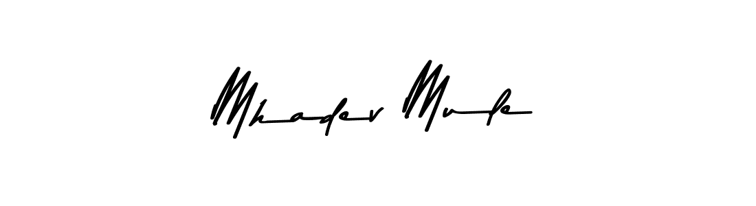 Create a beautiful signature design for name Mhadev Mule. With this signature (Asem Kandis PERSONAL USE) fonts, you can make a handwritten signature for free. Mhadev Mule signature style 9 images and pictures png