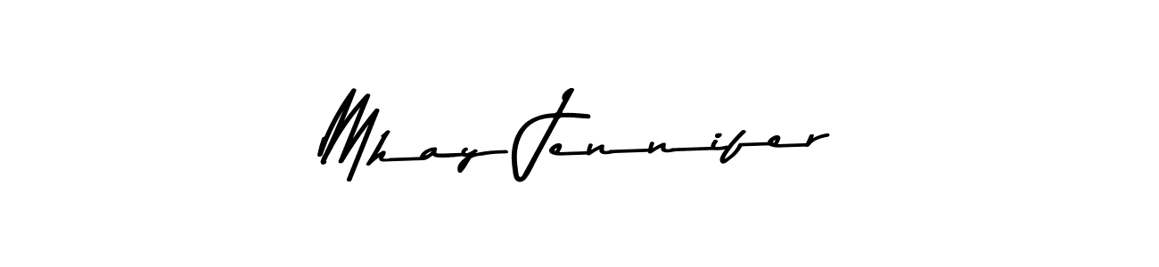 Create a beautiful signature design for name Mhay Jennifer. With this signature (Asem Kandis PERSONAL USE) fonts, you can make a handwritten signature for free. Mhay Jennifer signature style 9 images and pictures png