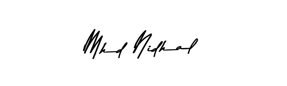 The best way (Asem Kandis PERSONAL USE) to make a short signature is to pick only two or three words in your name. The name Mhd Nidhal include a total of six letters. For converting this name. Mhd Nidhal signature style 9 images and pictures png