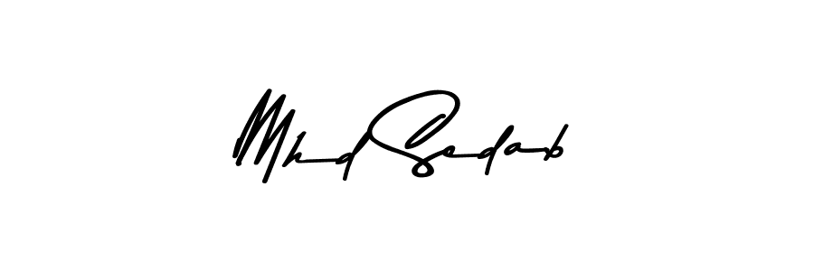 Make a beautiful signature design for name Mhd Sedab. With this signature (Asem Kandis PERSONAL USE) style, you can create a handwritten signature for free. Mhd Sedab signature style 9 images and pictures png