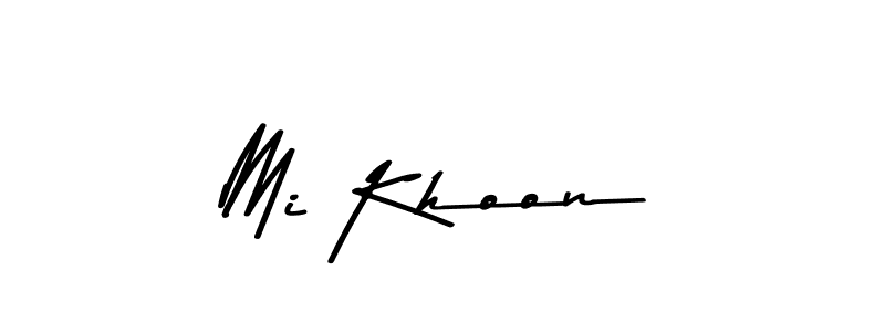Create a beautiful signature design for name Mi Khoon. With this signature (Asem Kandis PERSONAL USE) fonts, you can make a handwritten signature for free. Mi Khoon signature style 9 images and pictures png