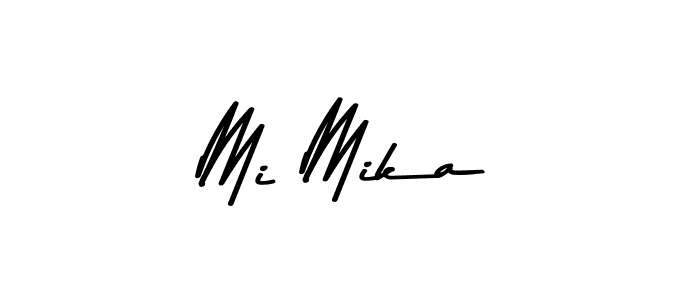 Create a beautiful signature design for name Mi Mika. With this signature (Asem Kandis PERSONAL USE) fonts, you can make a handwritten signature for free. Mi Mika signature style 9 images and pictures png