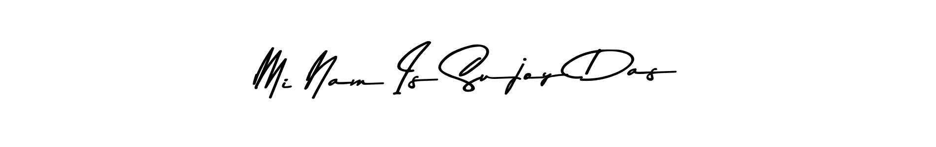 Make a beautiful signature design for name Mi Nam Is Sujoy Das. With this signature (Asem Kandis PERSONAL USE) style, you can create a handwritten signature for free. Mi Nam Is Sujoy Das signature style 9 images and pictures png