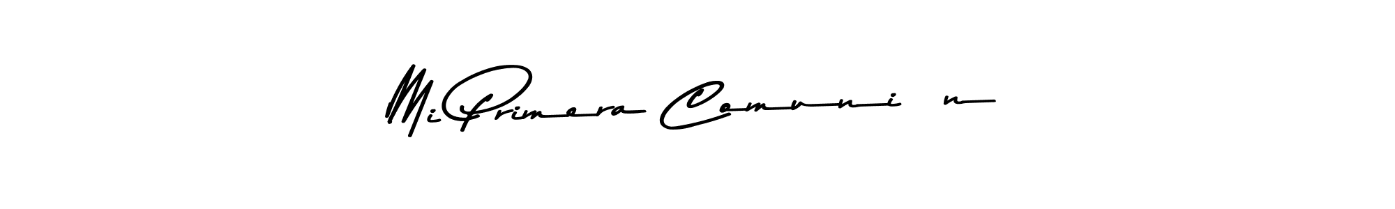 This is the best signature style for the Mi Primera Comunión name. Also you like these signature font (Asem Kandis PERSONAL USE). Mix name signature. Mi Primera Comunión signature style 9 images and pictures png