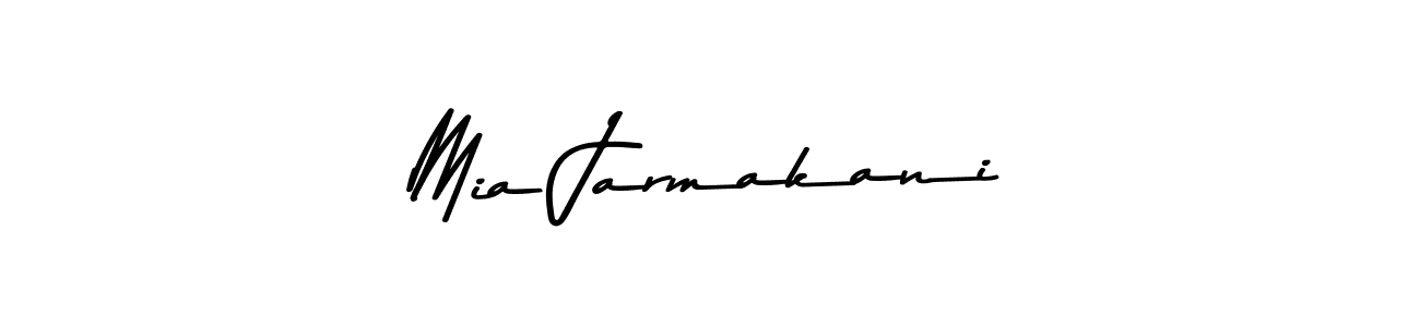 How to make Mia Jarmakani name signature. Use Asem Kandis PERSONAL USE style for creating short signs online. This is the latest handwritten sign. Mia Jarmakani signature style 9 images and pictures png