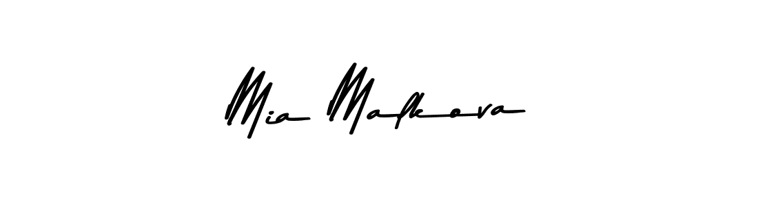 How to make Mia Malkova name signature. Use Asem Kandis PERSONAL USE style for creating short signs online. This is the latest handwritten sign. Mia Malkova signature style 9 images and pictures png