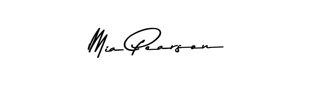 How to make Mia Pearson name signature. Use Asem Kandis PERSONAL USE style for creating short signs online. This is the latest handwritten sign. Mia Pearson signature style 9 images and pictures png