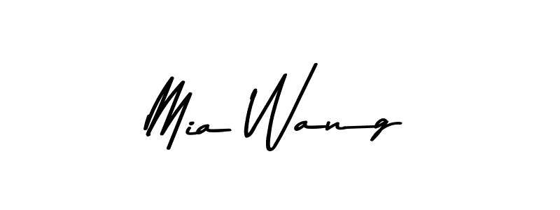 Mia Wang stylish signature style. Best Handwritten Sign (Asem Kandis PERSONAL USE) for my name. Handwritten Signature Collection Ideas for my name Mia Wang. Mia Wang signature style 9 images and pictures png