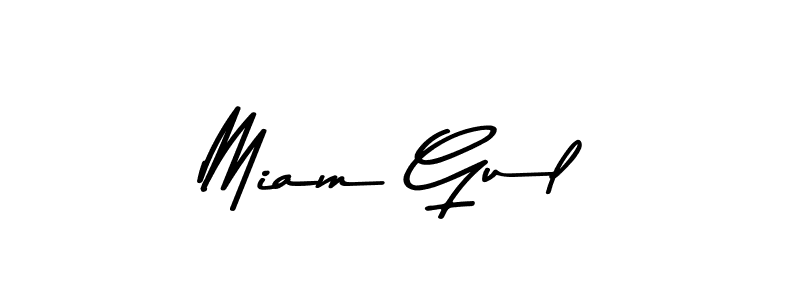 Miam Gul stylish signature style. Best Handwritten Sign (Asem Kandis PERSONAL USE) for my name. Handwritten Signature Collection Ideas for my name Miam Gul. Miam Gul signature style 9 images and pictures png