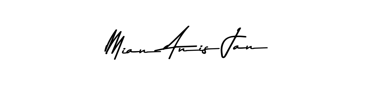 Here are the top 10 professional signature styles for the name Mian Anis Jan. These are the best autograph styles you can use for your name. Mian Anis Jan signature style 9 images and pictures png