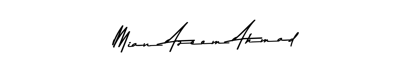 Use a signature maker to create a handwritten signature online. With this signature software, you can design (Asem Kandis PERSONAL USE) your own signature for name Mian Azeem Ahmad. Mian Azeem Ahmad signature style 9 images and pictures png