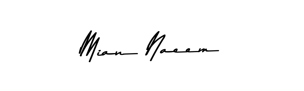 Use a signature maker to create a handwritten signature online. With this signature software, you can design (Asem Kandis PERSONAL USE) your own signature for name Mian Naeem. Mian Naeem signature style 9 images and pictures png