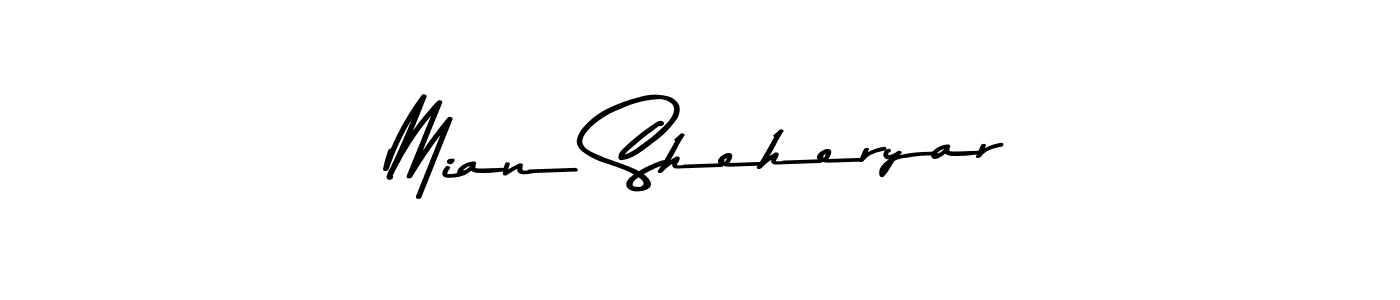 Create a beautiful signature design for name Mian Sheheryar. With this signature (Asem Kandis PERSONAL USE) fonts, you can make a handwritten signature for free. Mian Sheheryar signature style 9 images and pictures png