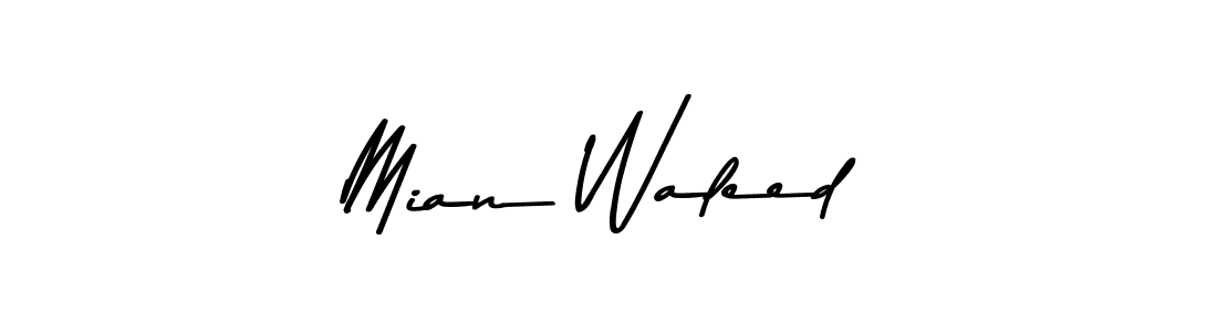 Design your own signature with our free online signature maker. With this signature software, you can create a handwritten (Asem Kandis PERSONAL USE) signature for name Mian Waleed. Mian Waleed signature style 9 images and pictures png