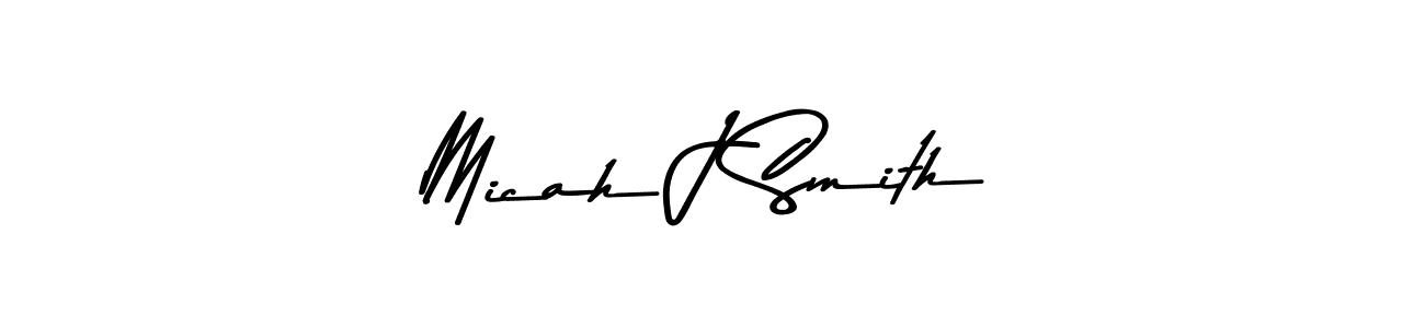 Make a beautiful signature design for name Micah J Smith. With this signature (Asem Kandis PERSONAL USE) style, you can create a handwritten signature for free. Micah J Smith signature style 9 images and pictures png