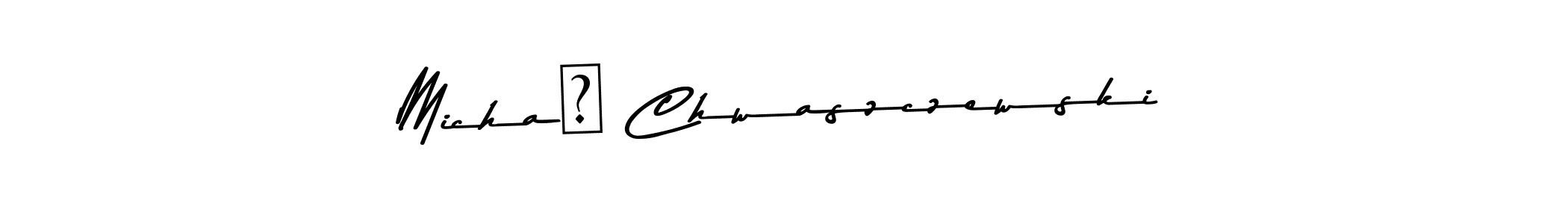 This is the best signature style for the Michał Chwaszczewski name. Also you like these signature font (Asem Kandis PERSONAL USE). Mix name signature. Michał Chwaszczewski signature style 9 images and pictures png