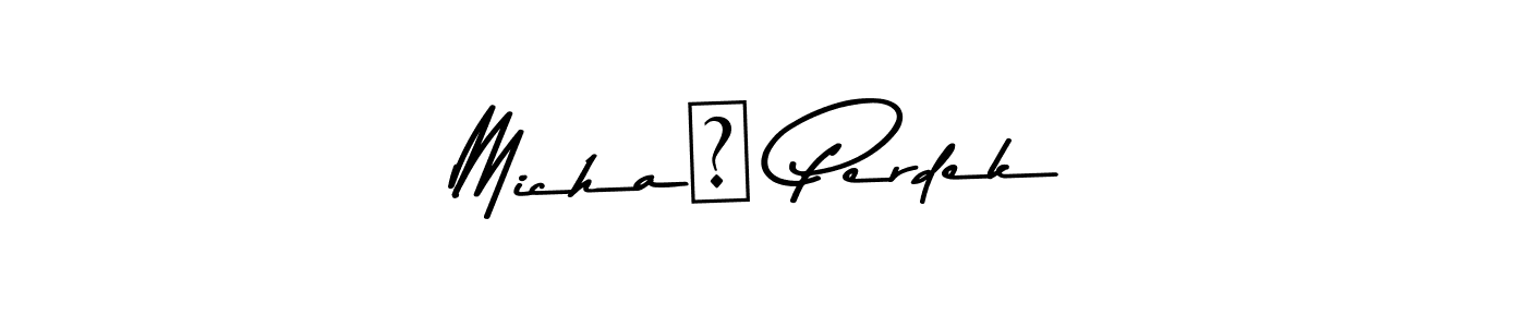 Also You can easily find your signature by using the search form. We will create Michał Perdek name handwritten signature images for you free of cost using Asem Kandis PERSONAL USE sign style. Michał Perdek signature style 9 images and pictures png