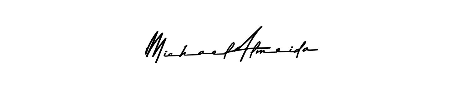 Create a beautiful signature design for name Michael Almeida. With this signature (Asem Kandis PERSONAL USE) fonts, you can make a handwritten signature for free. Michael Almeida signature style 9 images and pictures png
