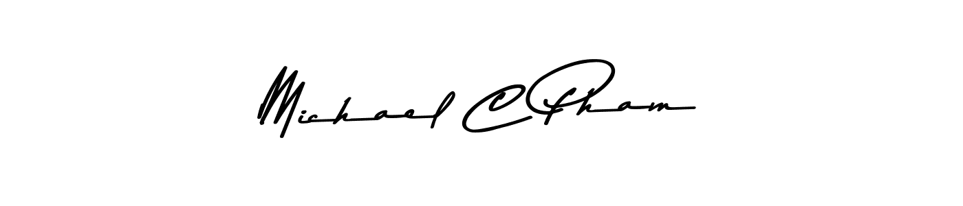 Make a beautiful signature design for name Michael C Pham. With this signature (Asem Kandis PERSONAL USE) style, you can create a handwritten signature for free. Michael C Pham signature style 9 images and pictures png