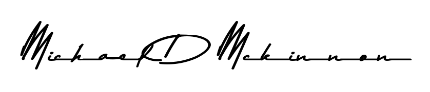 The Asem Kandis PERSONAL USE handwriting style adds charm and authenticity to name Michael D Mckinnon. A wonderful choice for personal thank-you notes. Michael D Mckinnon signature style 9 images and pictures png