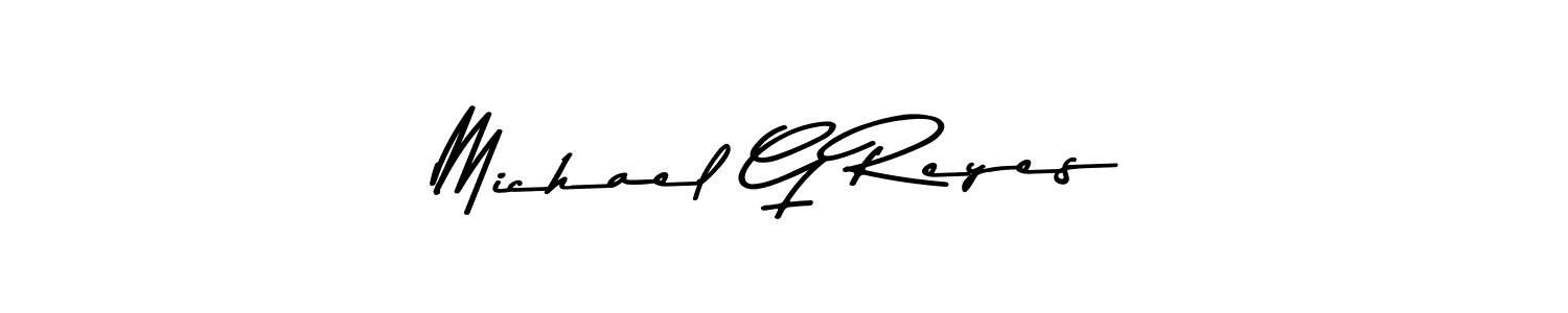 The best way (Asem Kandis PERSONAL USE) to make a short signature is to pick only two or three words in your name. The name Michael G Reyes include a total of six letters. For converting this name. Michael G Reyes signature style 9 images and pictures png