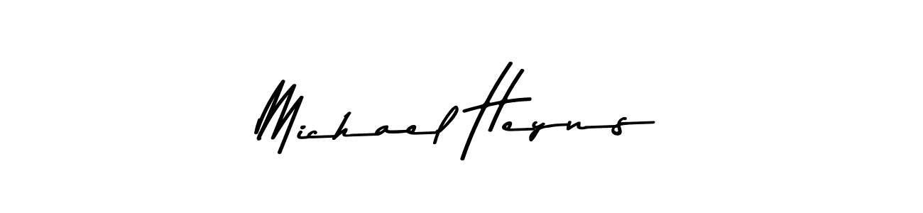 How to make Michael Heyns name signature. Use Asem Kandis PERSONAL USE style for creating short signs online. This is the latest handwritten sign. Michael Heyns signature style 9 images and pictures png