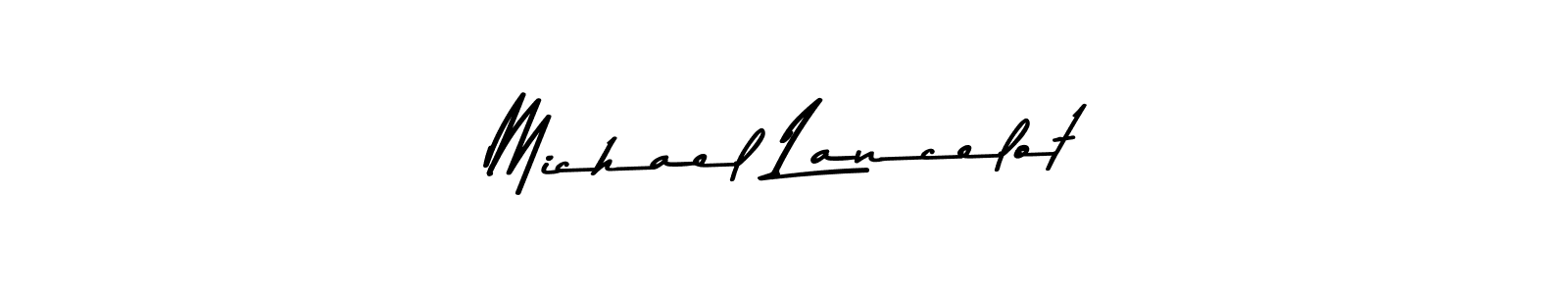 How to make Michael Lancelot name signature. Use Asem Kandis PERSONAL USE style for creating short signs online. This is the latest handwritten sign. Michael Lancelot signature style 9 images and pictures png