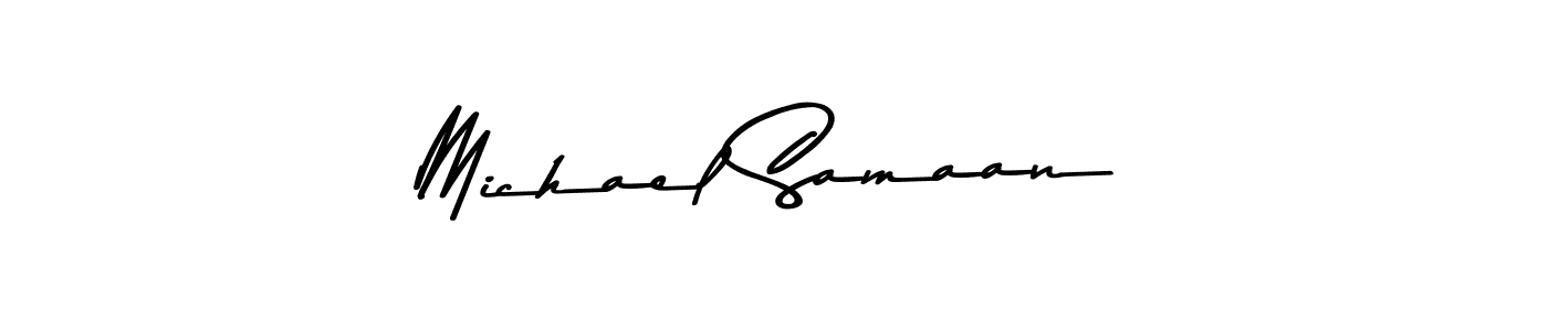 How to make Michael Samaan name signature. Use Asem Kandis PERSONAL USE style for creating short signs online. This is the latest handwritten sign. Michael Samaan signature style 9 images and pictures png