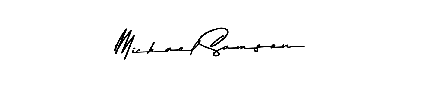 How to make Michael Samson name signature. Use Asem Kandis PERSONAL USE style for creating short signs online. This is the latest handwritten sign. Michael Samson signature style 9 images and pictures png