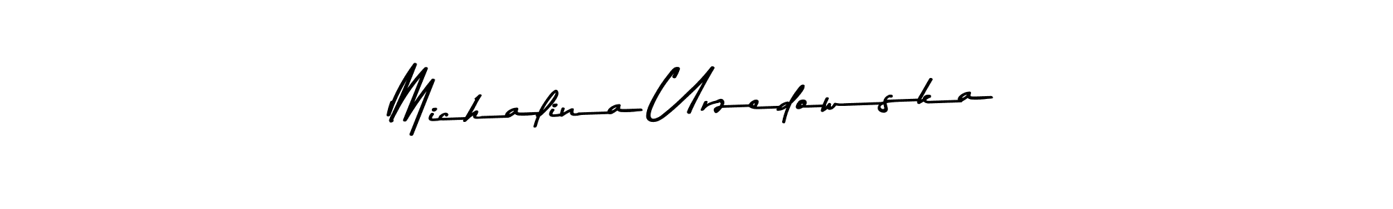 Use a signature maker to create a handwritten signature online. With this signature software, you can design (Asem Kandis PERSONAL USE) your own signature for name Michalina Urzedowska. Michalina Urzedowska signature style 9 images and pictures png