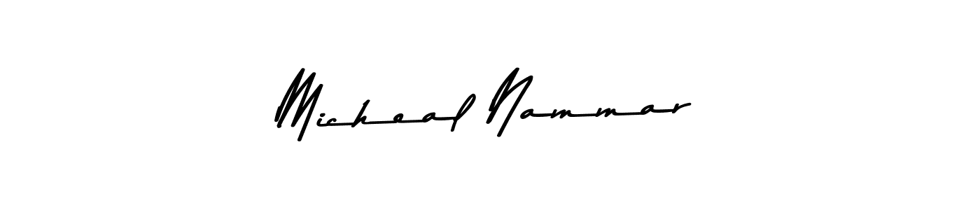 Similarly Asem Kandis PERSONAL USE is the best handwritten signature design. Signature creator online .You can use it as an online autograph creator for name Micheal Nammar. Micheal Nammar signature style 9 images and pictures png