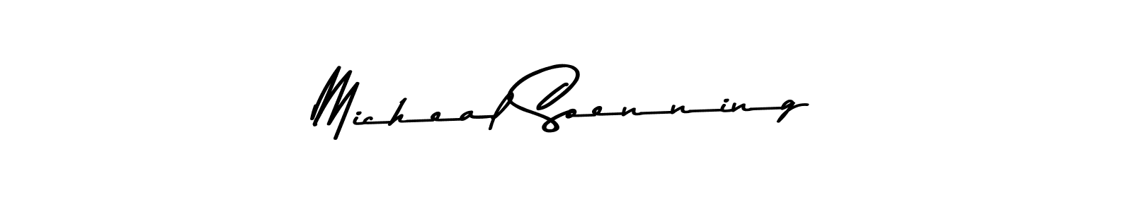 This is the best signature style for the Micheal Soenning name. Also you like these signature font (Asem Kandis PERSONAL USE). Mix name signature. Micheal Soenning signature style 9 images and pictures png