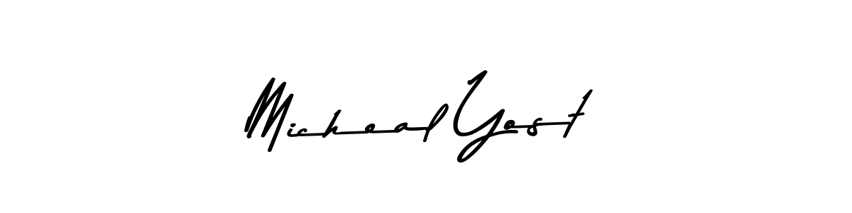 Here are the top 10 professional signature styles for the name Micheal Yost. These are the best autograph styles you can use for your name. Micheal Yost signature style 9 images and pictures png